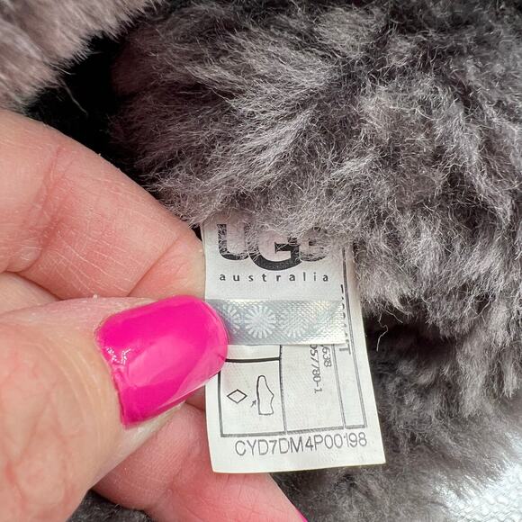 UGG Australia Classic Suede Tall Shearling Fur Boots Gray Pull On Size 7 Cozy - Picture 7 of 16